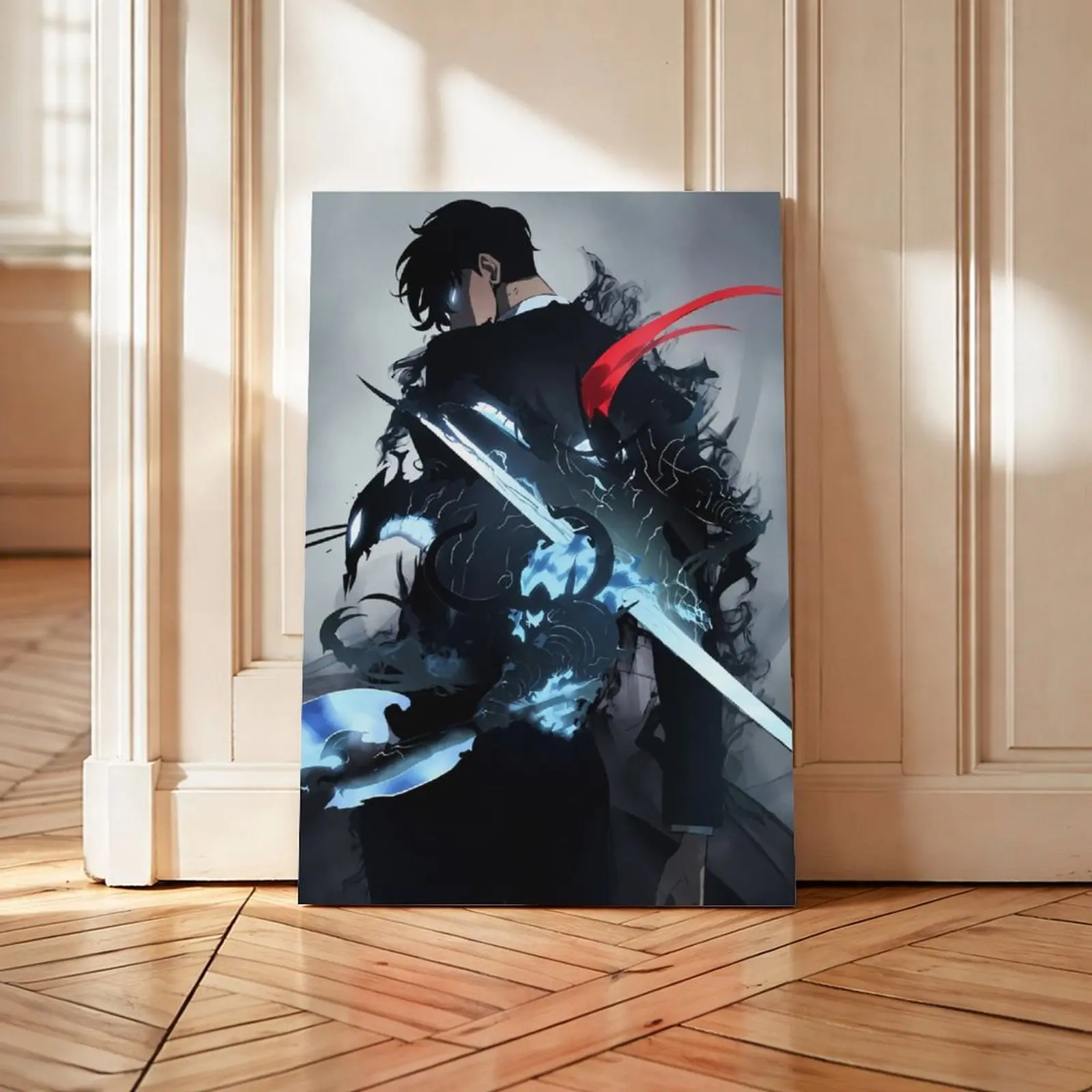 Solo Leveling Fantasy Anime Art Print Poster - Vivid Colors Aesthetic Room Decor, Stylish Decoration for Bedroom, Living Room, Home Supplies Wall Art Decorations