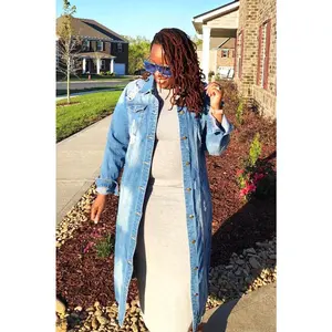 Distressed Denim Duster