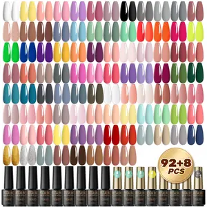 ROSALIND 65/80/100PCS Mini Colorful Gel Nail Polish Set Requires UV LED Curing with Base and Glossy Matte Top Coat Gel Varnishes Starter Set Spring Summer Collection Diy Your Own Style