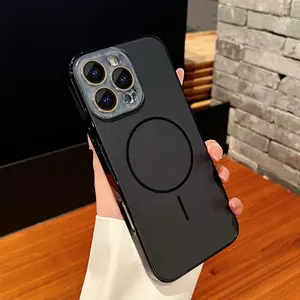 Magnetic Phone Cases for iPhone 17 Pro Max phone16 15 14 13 12 11 Pro Max Plus Full-Lens Film, Shockproof Full-Coverage Protection,[Compatible with MagSafe] ,Anti-Scratch Camera Lens Protector Military Grade Drop Shockproo case for 17 Pro Max