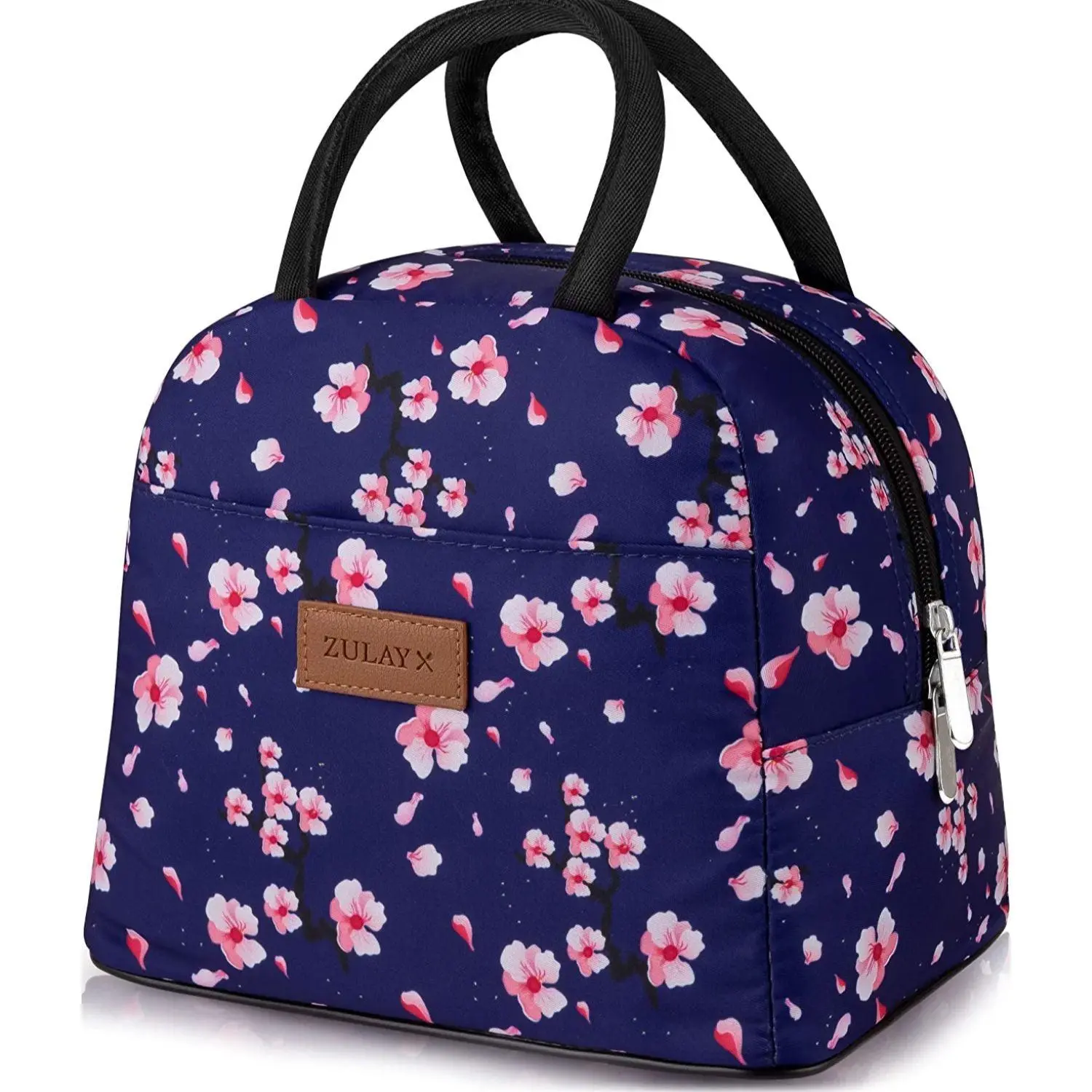 Blue With Pink Flowers