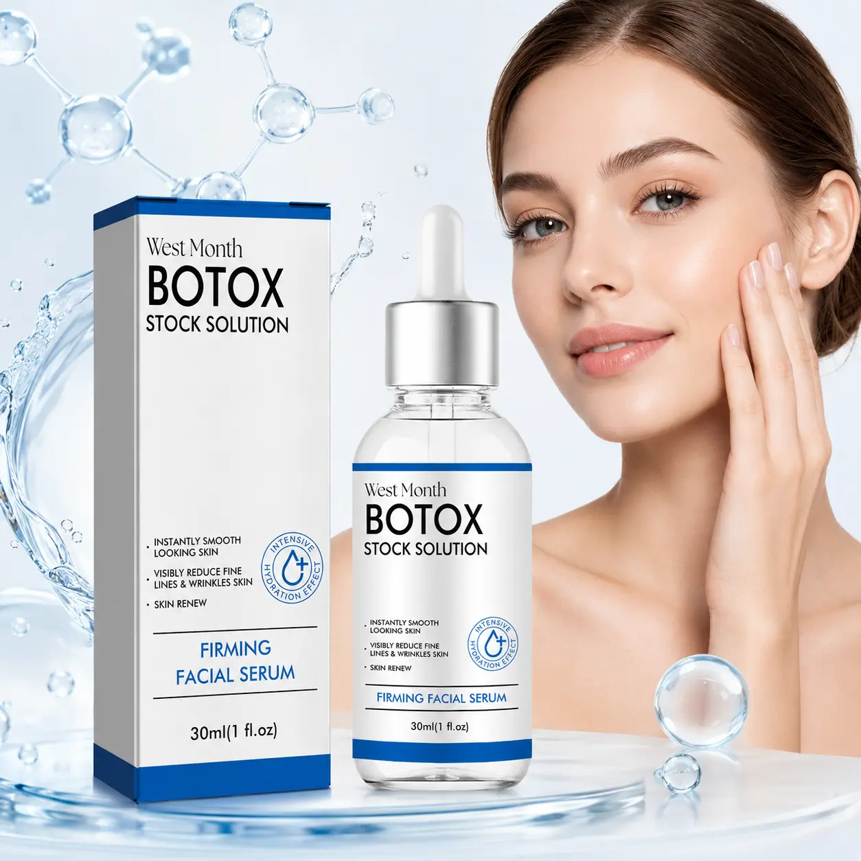Face Serum for Deep Moisturizing Firming & Pore Control - Fine Line Reducing Skin Care Essence, Alcohol Free, 30 ml Dropper Bottle, Anti Wrinkle Firming, Firming Brightening Hydrating Serums & Essences, Fresh Hydrated Serums & Essences