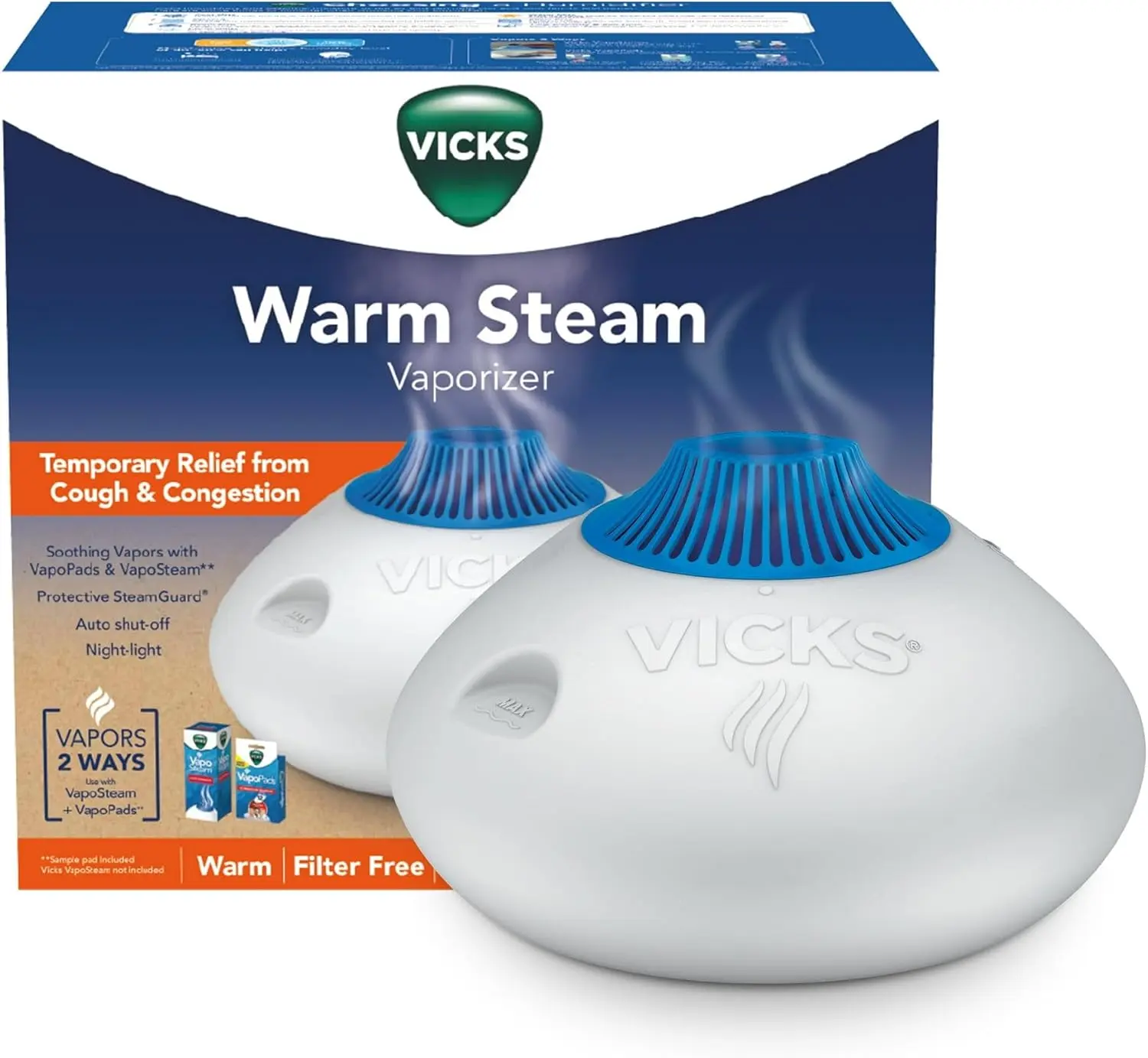 Warm Steam Vaporizer & Humidifier for Small and Medium Rooms