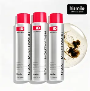 3 Piece Hismile iD Stain Whitening Mouthwash for White Teeth MN, Freshens Breath with Essential Oils 237ml Daily