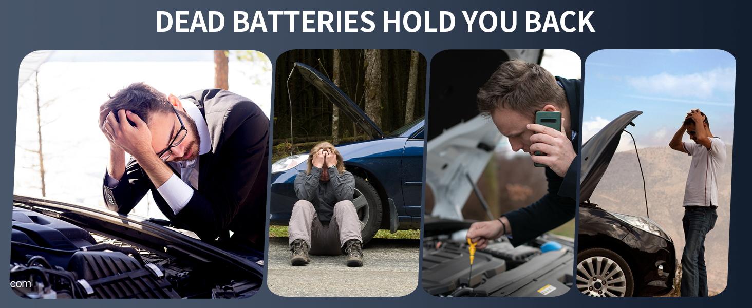 12000mAh Portable Jump Starter with Air Compressor, 150PSI, 12V Car Battery Jump Box, 8L Gas & 6.5L Diesel Engines, Wireless, Safe Clamps for Easy Use