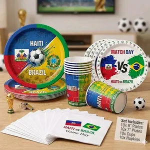 Haiti vs Brazil Game Day Party Kit