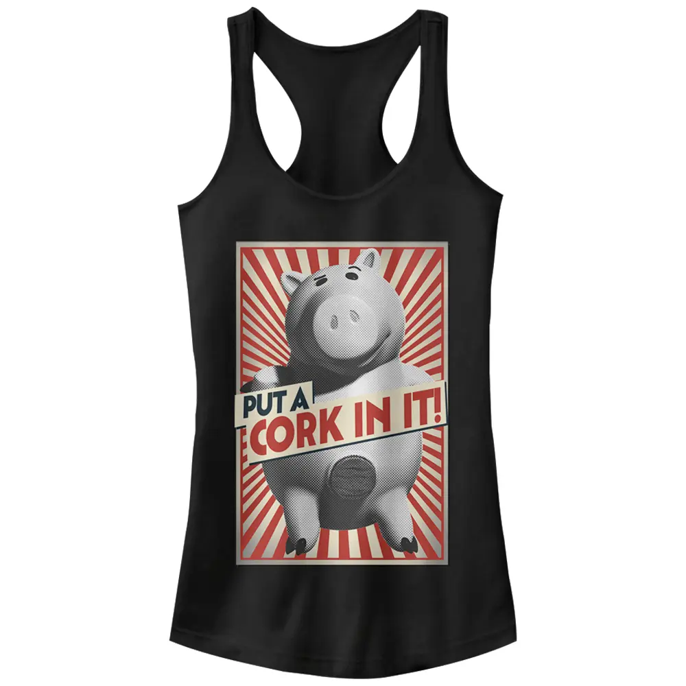 Juniors Womens Toy Story Hamm Put a Cork in It Racerback Tank Top