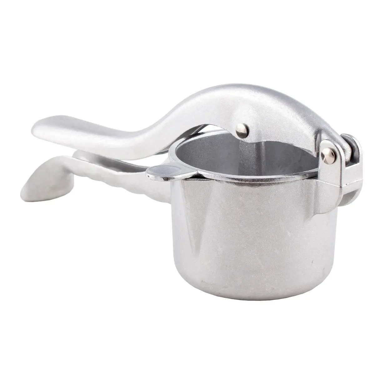 BarConic® Heavy-Duty Solid Metal Fruit Squeezer - Reusable Kitchen Utensil with 11x4.5 in Large Vessel, Removable Plate, Seed Strainer for Cocktail Making, Drink Prep