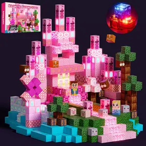 Glowing Magnetic Blocks Set, Stem Educational Building Toys, Creative Puzzle Kit for Kids, Birthday & Christmas Gifts for Boys and Girls