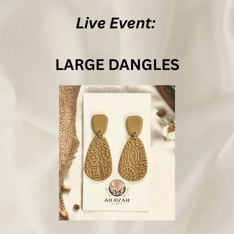 Large Polymer Clay Dangle Earrings Large Polymer Clay Dangle Earrings