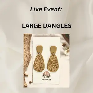 Large  Polymer Clay Dangle Earrings