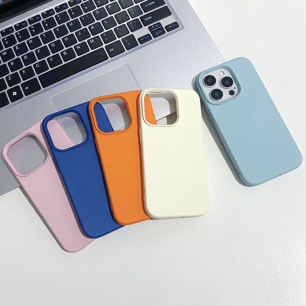 Soft Bumper Matte Phone Case, Faux Leather Texture Anti-Slip Cover, Raised Lip Shockproof Protection with Extra Large Camera Cutout, Universal for iPhone 11/12/13/14/15/16/17 Pro Max/Plus/Air