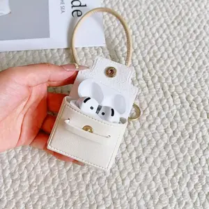 Luxury Plain Color Handbag Accessories, Fashion PU Square Bag, AirPods 1/2 Earphone Case, Multi-Function Small Wallet, Lipstick Box, Phone Strap, Gift Bag