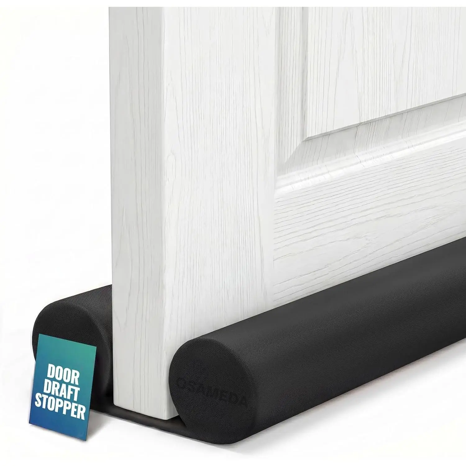 ? Door Draft Stopper - 36 Inch Adjustable Under Door Sweep, Noise Blocker & Gap Filler for Bottom of Doors, Blocks Draft & Breeze for Improved Insulation, Black