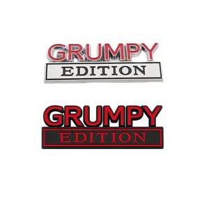GRUMPY 3D Metal Car Emblem Sticker – Car Modification Badge for Auto, SUV & Truck