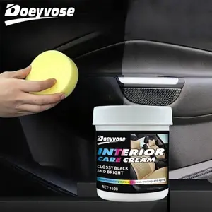 Doeyvose Car Shine Restoration Kit, Interior Car Detailing Kit, Includes Plastic Crystal Coating, Dashboard Wax, Cream, Tire Gloss, Leather Care