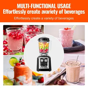 Stainless Steel 3 Functions Blender, For Frozen Drinks, Shakes, Smoothies, Peree, And Crush Ice