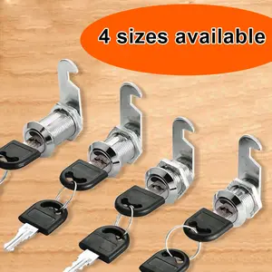 5pcs 16/20/25/30mm Cylinder Cam Locks, Tongue Locks for Metal Wardrobe, Employee Cabinet, Toolbox File Cabinet Office Desk Drawer File Drawer Locks, Durable, Easy to Install, And Reliable with Key