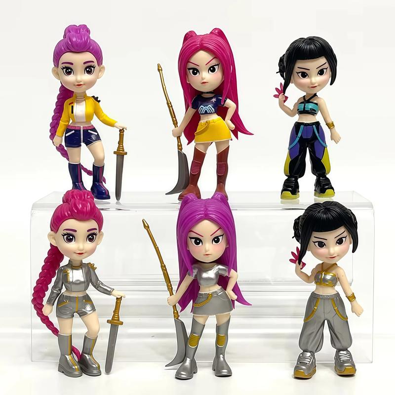 6-Piece KPop Figurine Set – Anime Model Toy Decorations, perfect for home collections and office desk display. An excellent gift choice for Boys and Girls
