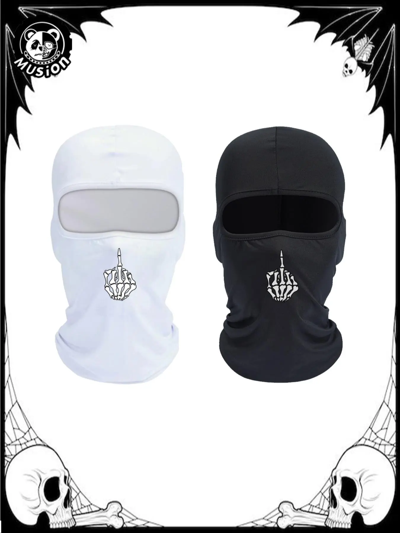 Mulsion Balaclava Mask Fashion Print Design, Breathable Headwear for Riding & Outdoor Sports, All-Season Casual Style