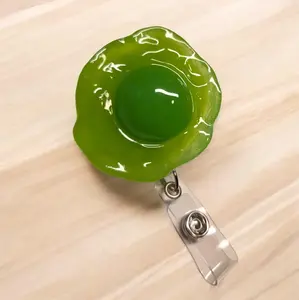 Green Egg Dr Suess Badge Reel ID Holder Retractable Belt Alligator Clip MRI Safe for Secure Identification