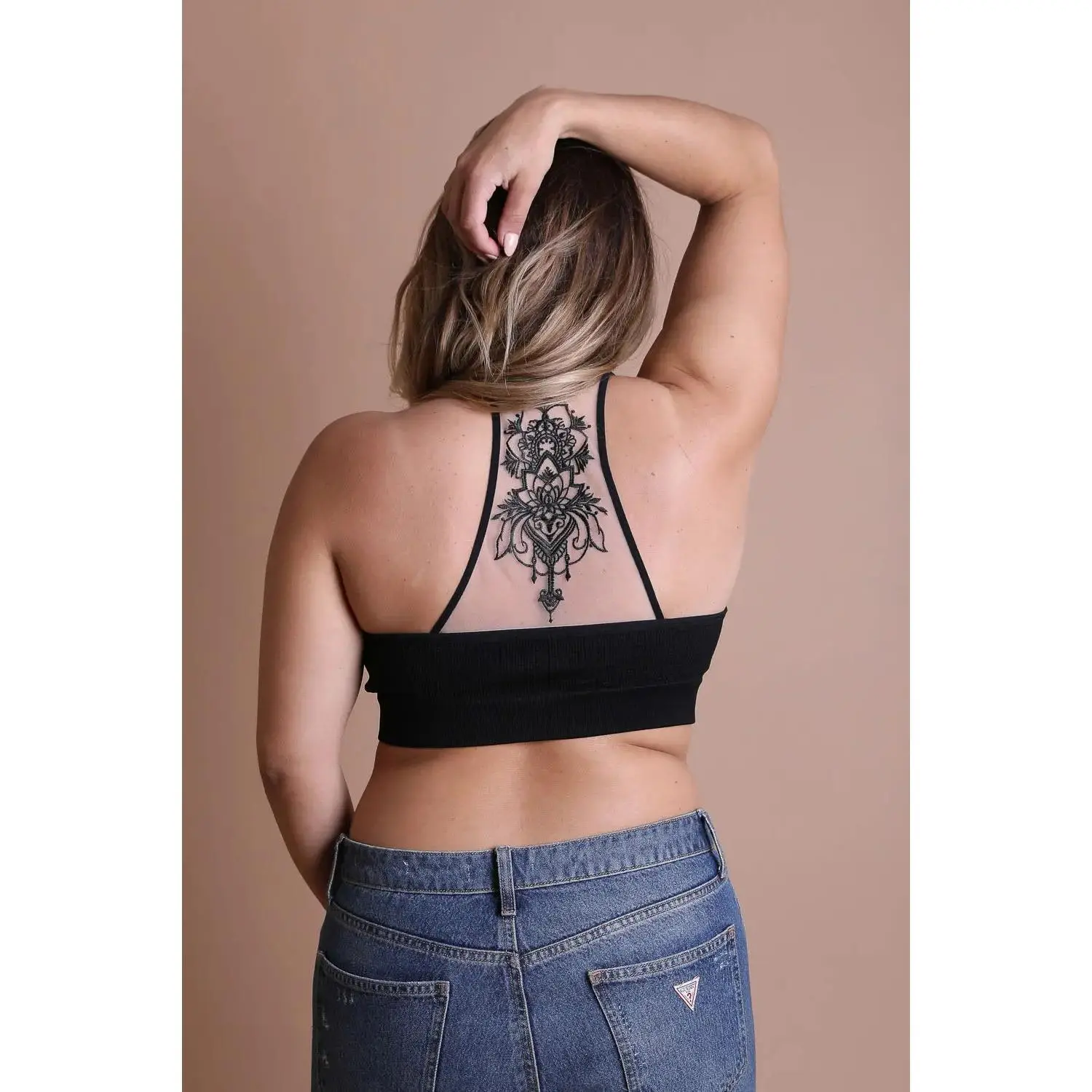 Bralette Racerback Tattoo Mesh