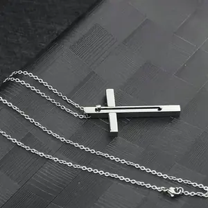 Toothpick cross necklace