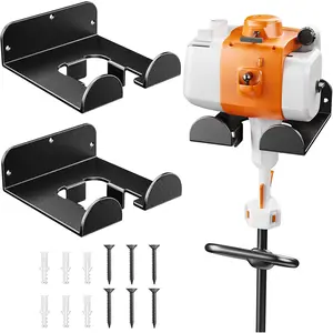 Weedeater Hanger,2 Pack Garage Tool Organizer Storage Trimmer Rack for Open Trailer, Heavy Duty Metal Grass String Weed Wacker Eater Holder Wall Mount Loads 25lbs,Garden Hooks for Lawn Yard