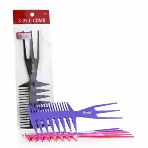 Annie 3-in-1 Comb Large - Versatile Hair Styling Tool with Multiple Functions in Assorted Colors volume brush