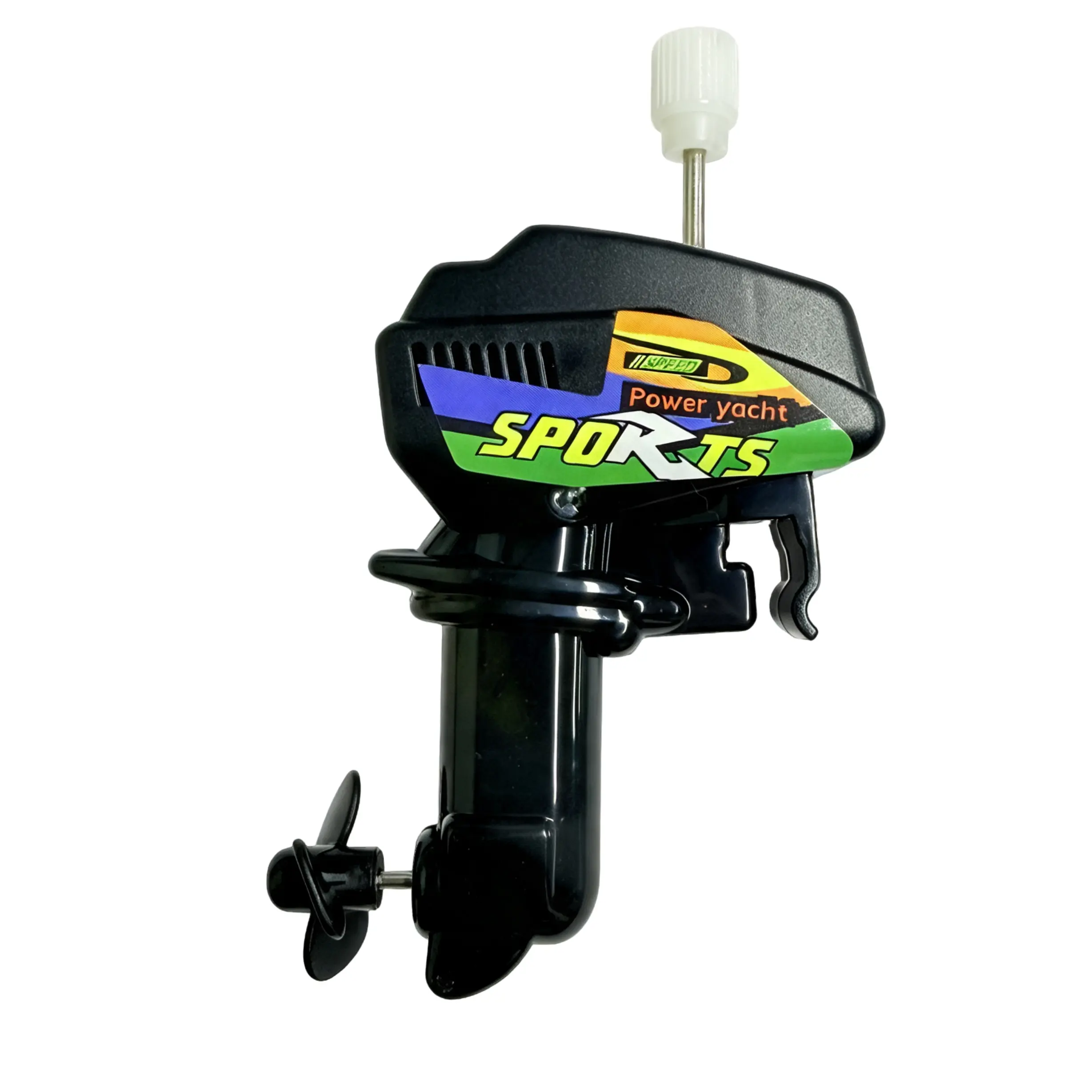 Wind-Up Outboard Mini Boat Motor Coffee Mixer Novelty Beverage Stirrer for Cups, Mugs, & Glasses, Unique Drink Mixing Gadget Toy, Perfect Stocking Stuffer or Holiday Gift