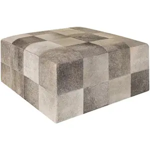 Laredo Cool Square Ottoman, Shades of Gray