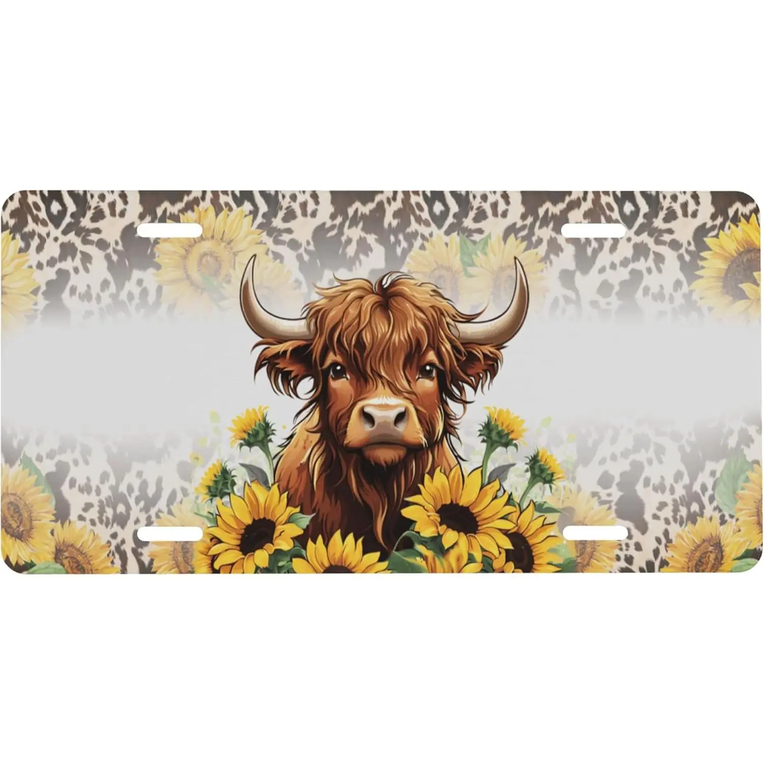 Highland Cow Sunflower