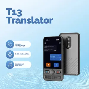 Ai Touchscreen Translator Device, Supports 138 Languages, Real-Time Voice & Image Translation, Offline Mode, Rechargeable Microphone