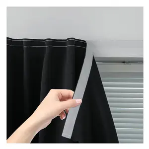 Self Adhesive Blackout Window Shade 35x59 – No Drill Stick-On Curtain Panel, Black