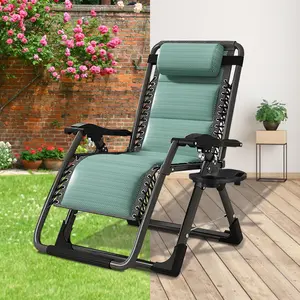 Naudacaa  Ice Silk Zero Gravity Chair, Folding Portable Padded Reclining with Headrest, Supports up to 440lbs, Lounger Chair for Indoor,Outdoor