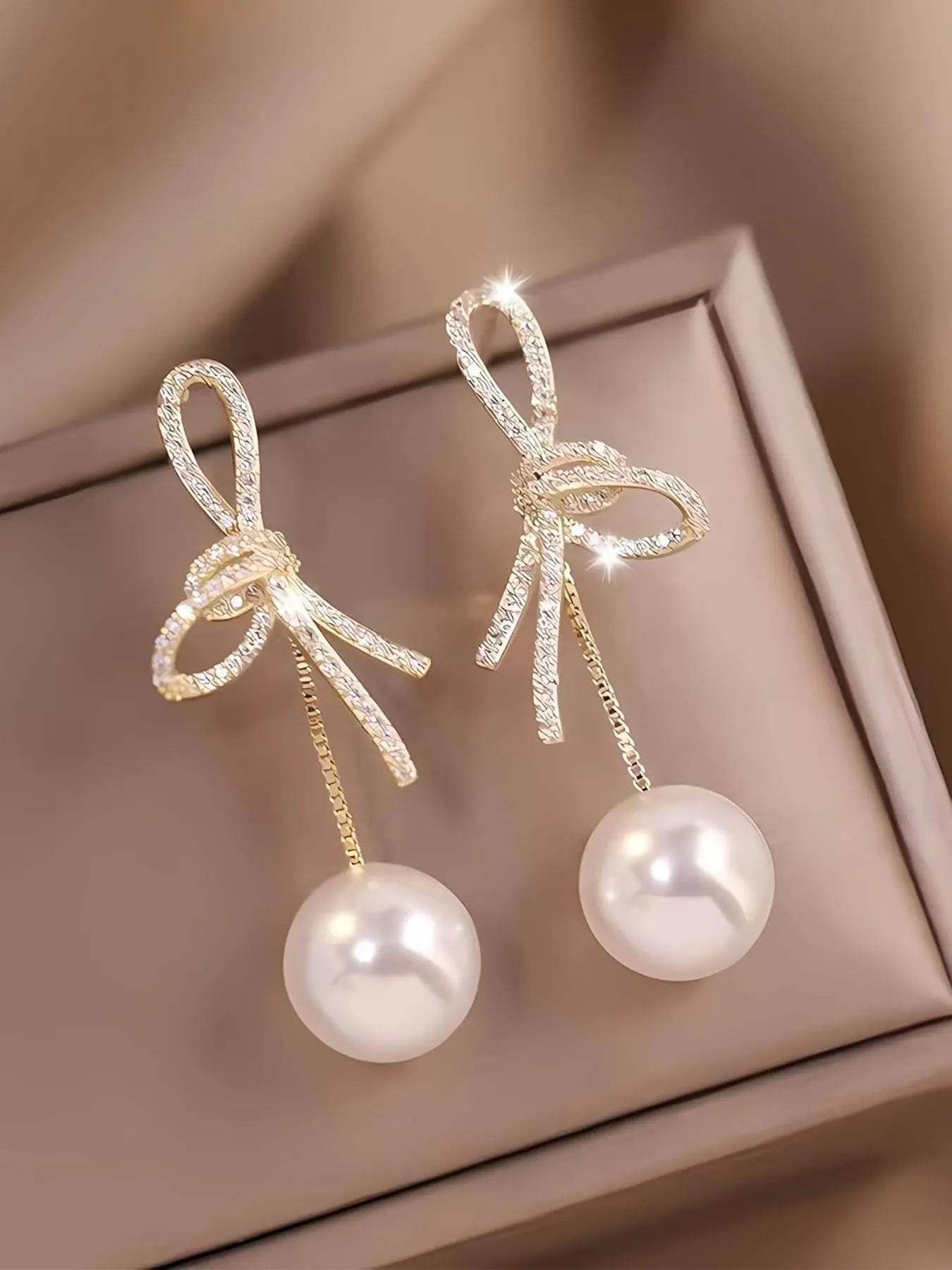 Bowknot Design  Earrings, Fashionable Jewelry for Women, Chic Gorgeous Jewelry, Trendy All-match & Exquisite Jewelry for Birthday Gift, High Quality Earrings, Fashionable Jewelry Accessories, Cute Jewelry