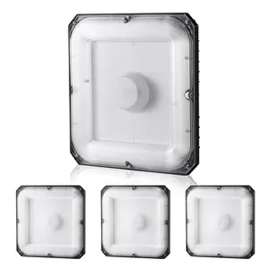VEVOR 4 Pack LED Canopy Lights, 80W, 8800LM 5000K Daylight Commercial Industrial Outdoor Canopy Lights, 10.08"x10.08" Surface Mount Ceiling Lighting for Gas Station Warehouse Garage Street Shop, IP65