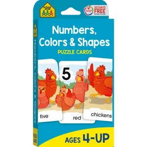 Numbers, Colors & Shapes Puzzle Cards