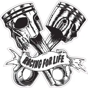 Skulls Pistons Racing for Life Version 2 Decal