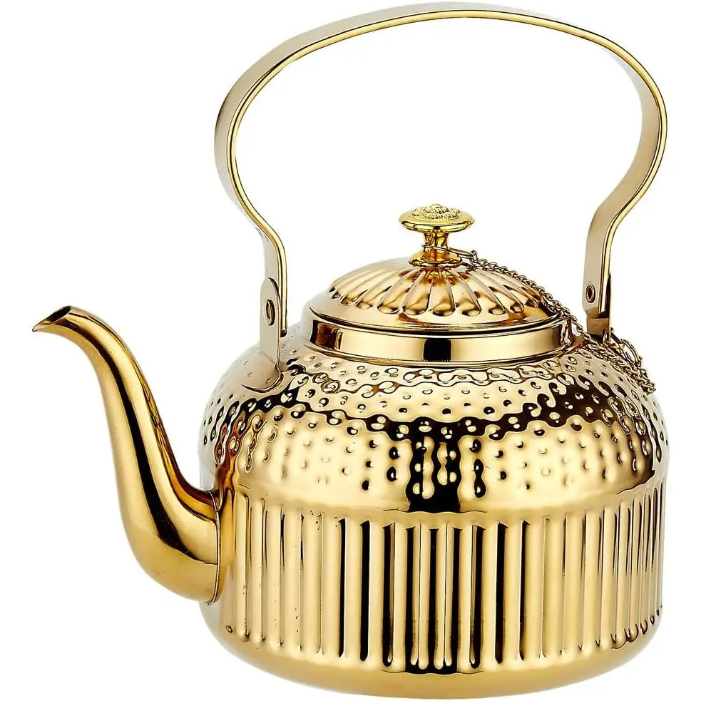 Antique 1.2L (40Oz) Stainless Steel Teapot with Infuser