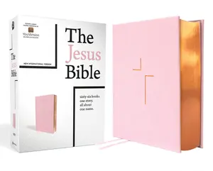 The Jesus Bible, NIV Edition, Leathersoft over Board, Pink, Comfort Print: Sixty-Six Books. One Story. All About One Name. Hardcover – October 30, 2018