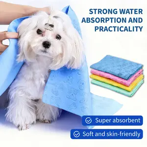 Super Absorbent Pet Towel for Dogs and Cats Quick Dry Bath Towel Ultra Soft Fast Water Absorption for Grooming and After Bath