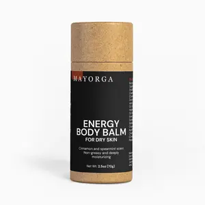 Mayorga Energy Body Balm for Dry Skin - 2.5 oz (70g) - Comfortable Moisturizing Formula in Wooden Container - Cosmetics Skin Repair Skin Care Moisture Moisturizer Hydrating