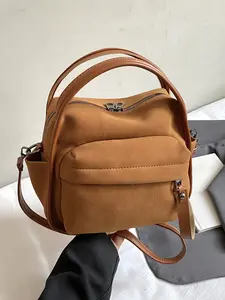 Casual daily commuting lightweight and fashionable shoulder messenger bag,  retro simple  design practical texture backpack,  niche versatile shoulder bag,  daily outing, working  students  adaptation, Cute Versatile Backpack, Cute Stylish Daypacks