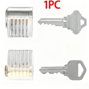 Acrylic Transparent Practice Lock, Teaching Lock, Ideal for Learning and Training, Durable and Clear Design, Perfect for Educational Use