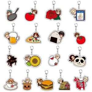 Hetalia: Axis Powers APH All Characters Chibi Keychain, Cute Anime Bag Accessory, Fan Gift