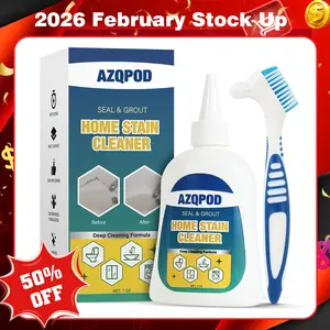 AZQPOD & BUBCLEAN Mold Remover Gel with Scrub Brush – Heavy Duty Mildew Stain Cleaner for Washer Gasket, Shower Caulk, Tile Grout & Bathroom – 7 Fl Oz