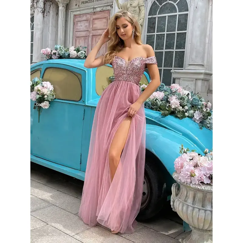 sorority formal dresses long Figure-Flattering V-Neck Slimming Dress with Contour Inserts – Cow Clothing
