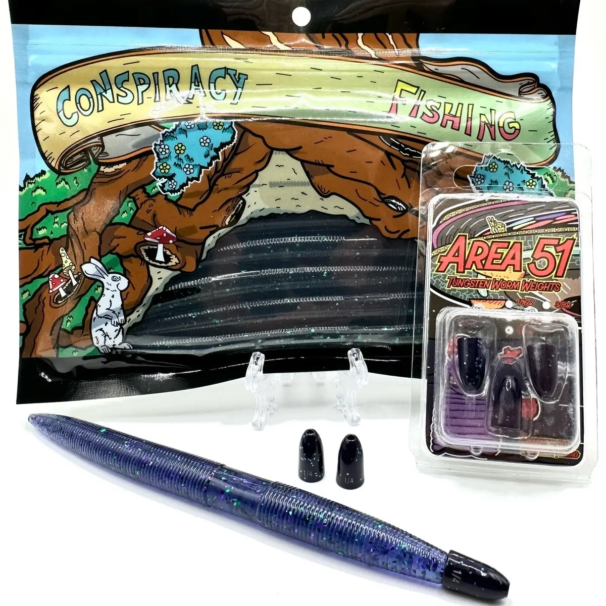 Stardust Flat Earth Worm/Area 51 Worm Weights Bundle Pack