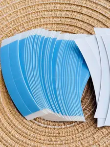 36/72/108 Pieces Blue Double-Sided Tape for Wigs, Strong Adhesive, No Residue, Waterproof, Sweat-Proof, Replacement Clips